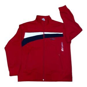Old Navy Retro Red Zip Up Athletic Jacket Size XL